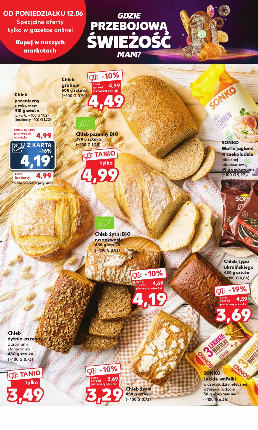 Gazetka promocyjna Kaufland - Mocny Start - ważna 12.06 do 14.06.2023 - strona 10 - produkty: Chleb, Deser, Gra, Ser, Sonko, Wafle