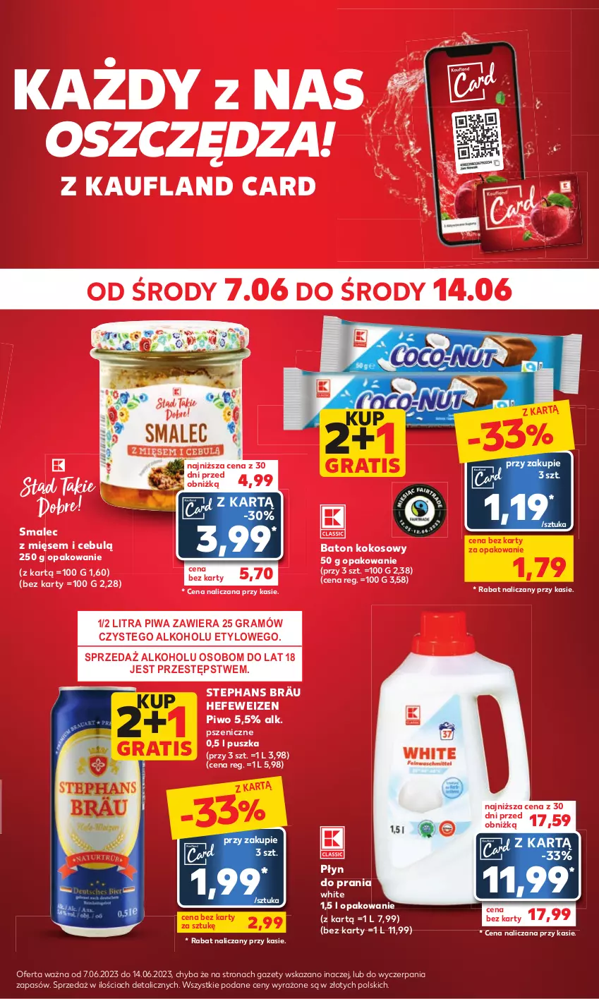 Gazetka promocyjna Kaufland - Mocny Start - ważna 12.06 do 14.06.2023 - strona 15 - produkty: Baton, Gra, Kokos, Piwa, Piwo, Płyn do prania, Smalec