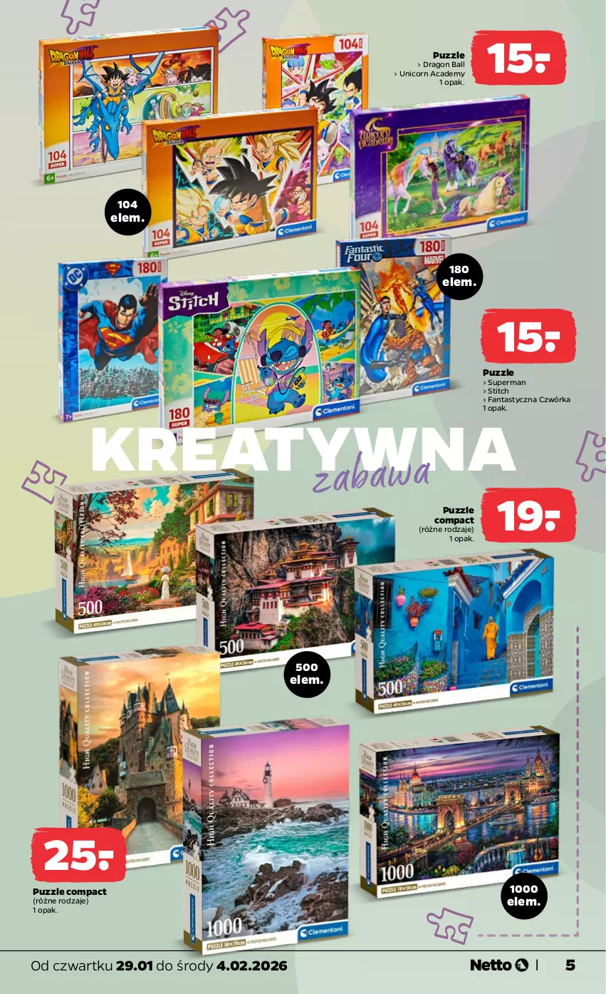 Gazetka promocyjna Netto - Od Czwartku - ważna 29.01 do 04.02.2026 - strona 5 - produkty: Fa, Fanta, Puzzle