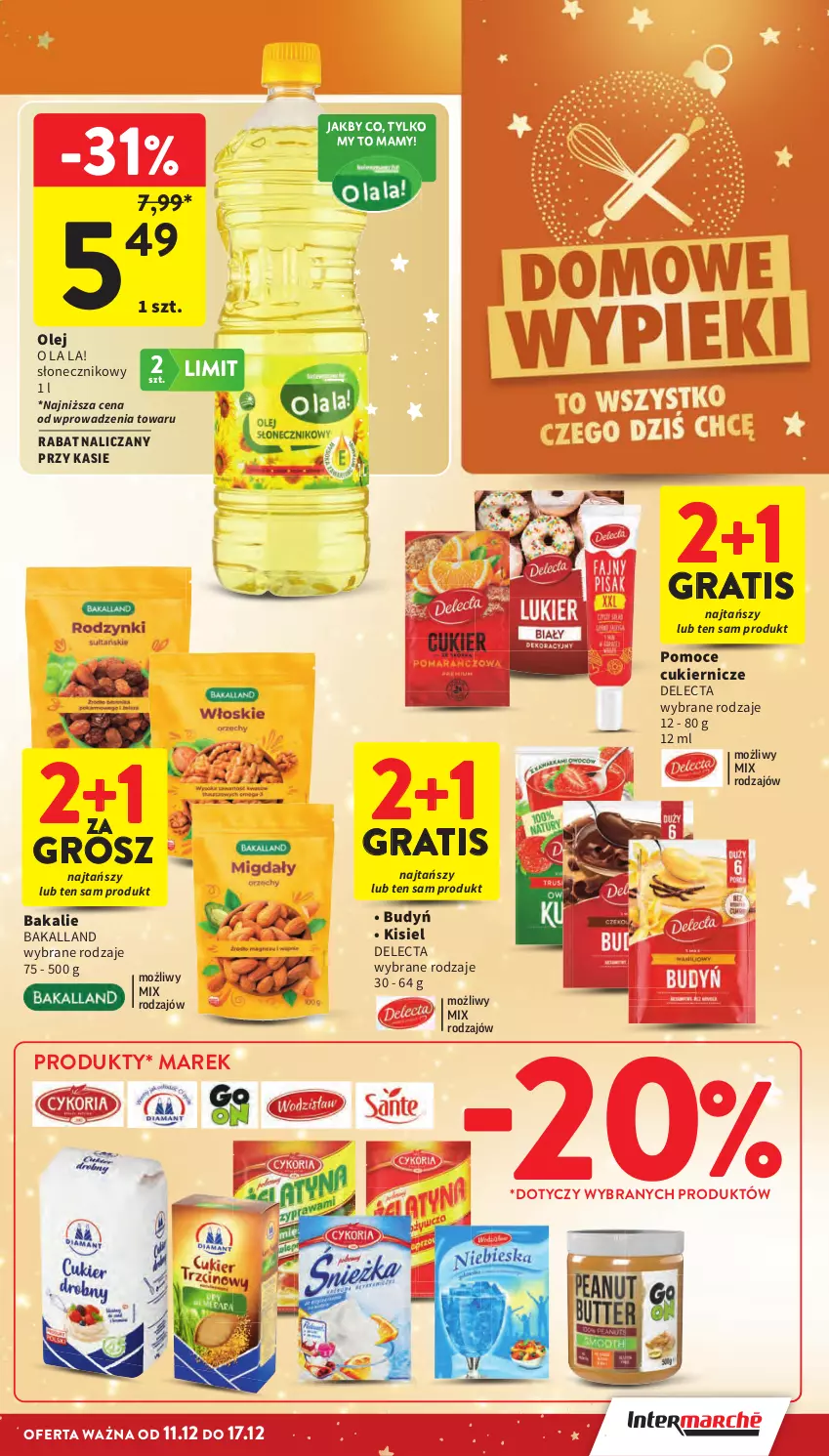 Gazetka promocyjna Intermarche - Gazetka promocyjna - ważna 11.12 do 17.12.2025 - strona 13 - produkty: Bakalland, Budyń, Cukier, Delecta, Gra, Kisiel, Olej