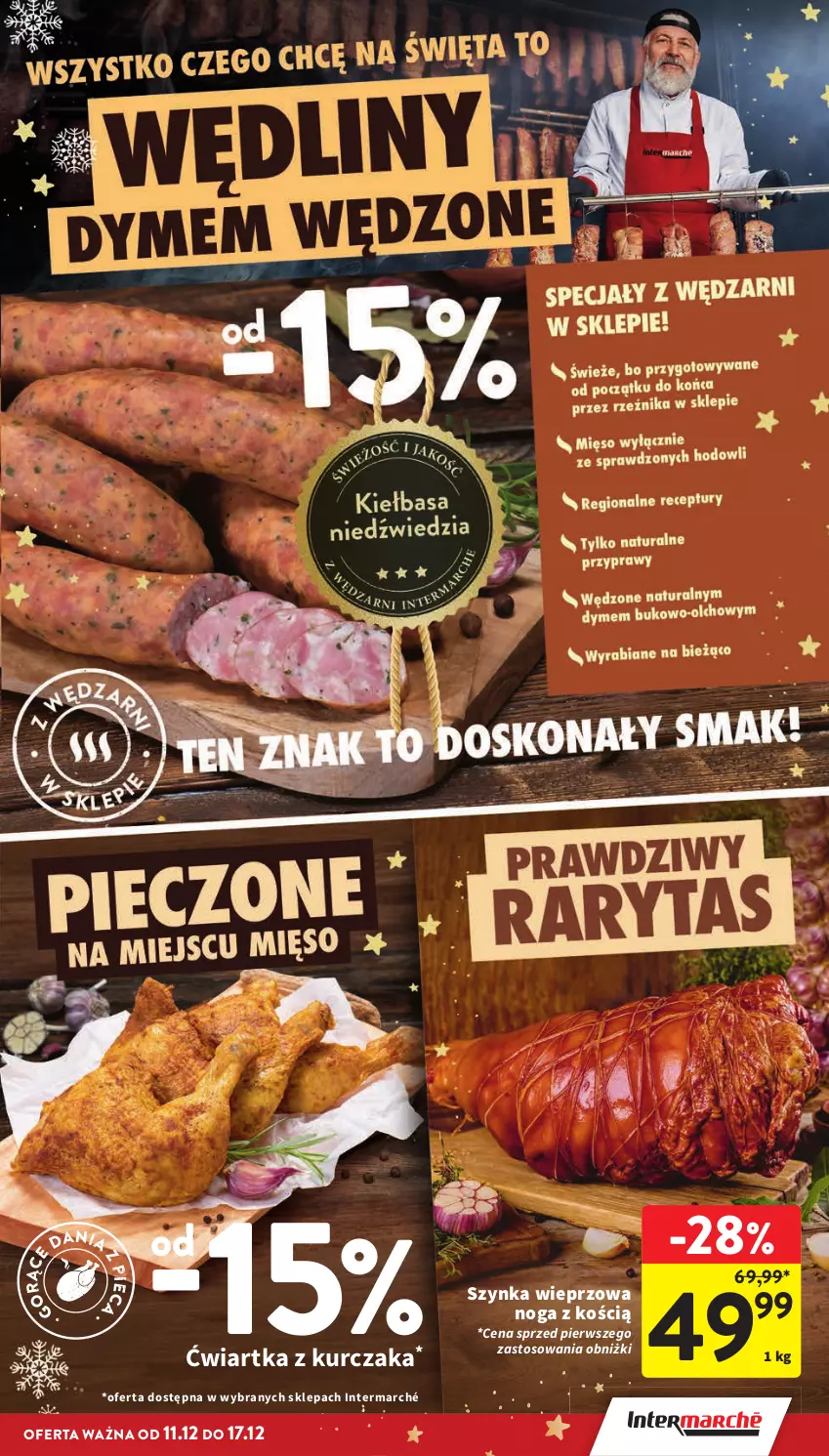 Gazetka promocyjna Intermarche - Gazetka promocyjna - ważna 11.12 do 17.12.2025 - strona 30 - produkty: Kurczak, Szynka, Szynka wieprzowa