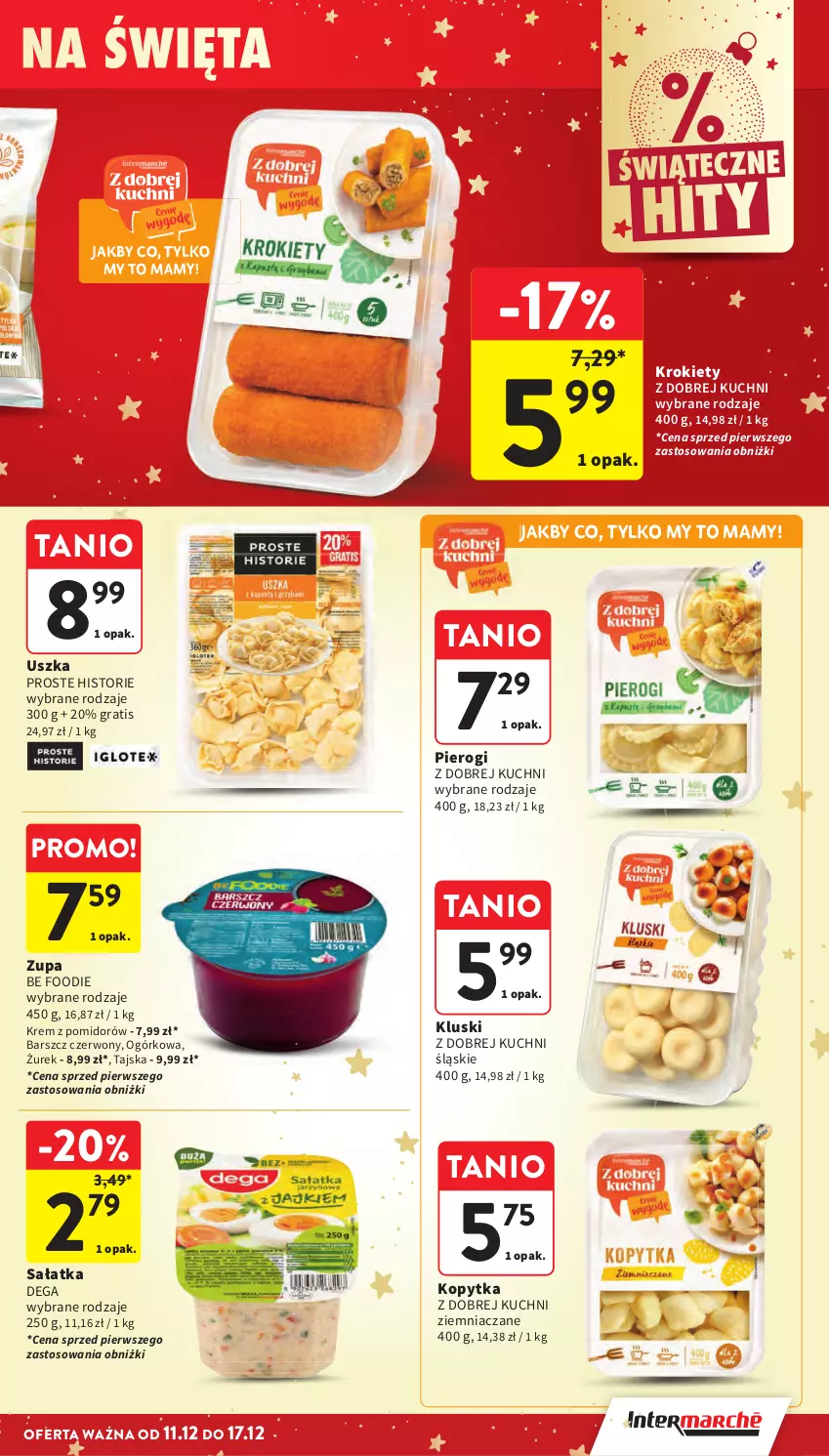Gazetka promocyjna Intermarche - Gazetka promocyjna - ważna 11.12 do 17.12.2025 - strona 34 - produkty: Dega, Gra, Kopytka, Krokiety, Pierogi, Sałat, Sałatka, Zupa