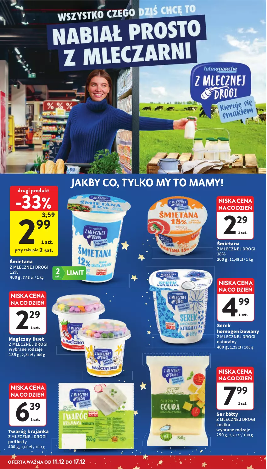 Gazetka promocyjna Intermarche - Gazetka promocyjna - ważna 11.12 do 17.12.2025 - strona 37 - produkty: Ser, Serek, Serek homogenizowany, Twaróg