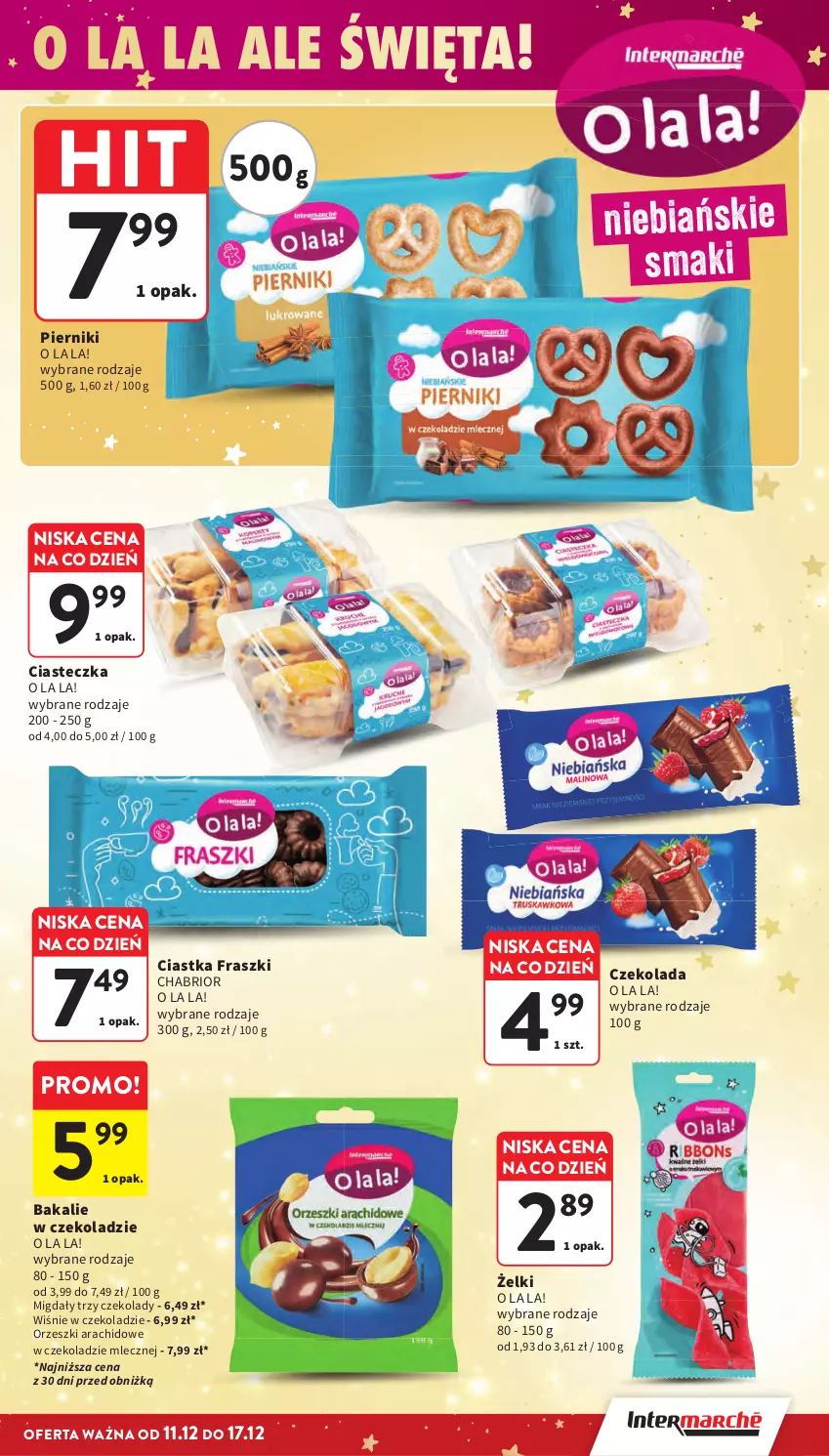 Gazetka promocyjna Intermarche - Gazetka promocyjna - ważna 11.12 do 17.12.2025 - strona 42 - produkty: Chabrior, Ciastka, Czekolada, Fa, Migdały, Orzeszki, Piernik