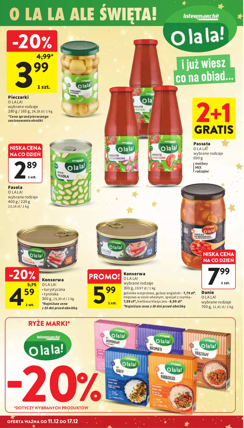 Gazetka promocyjna Intermarche - Gazetka promocyjna - ważna 11.12 do 17.12.2025 - strona 45 - produkty: Fa, Fasola, Golonka wieprzowa, Gra, Kiełbasa, Piec, Ryż, Ser, Sos