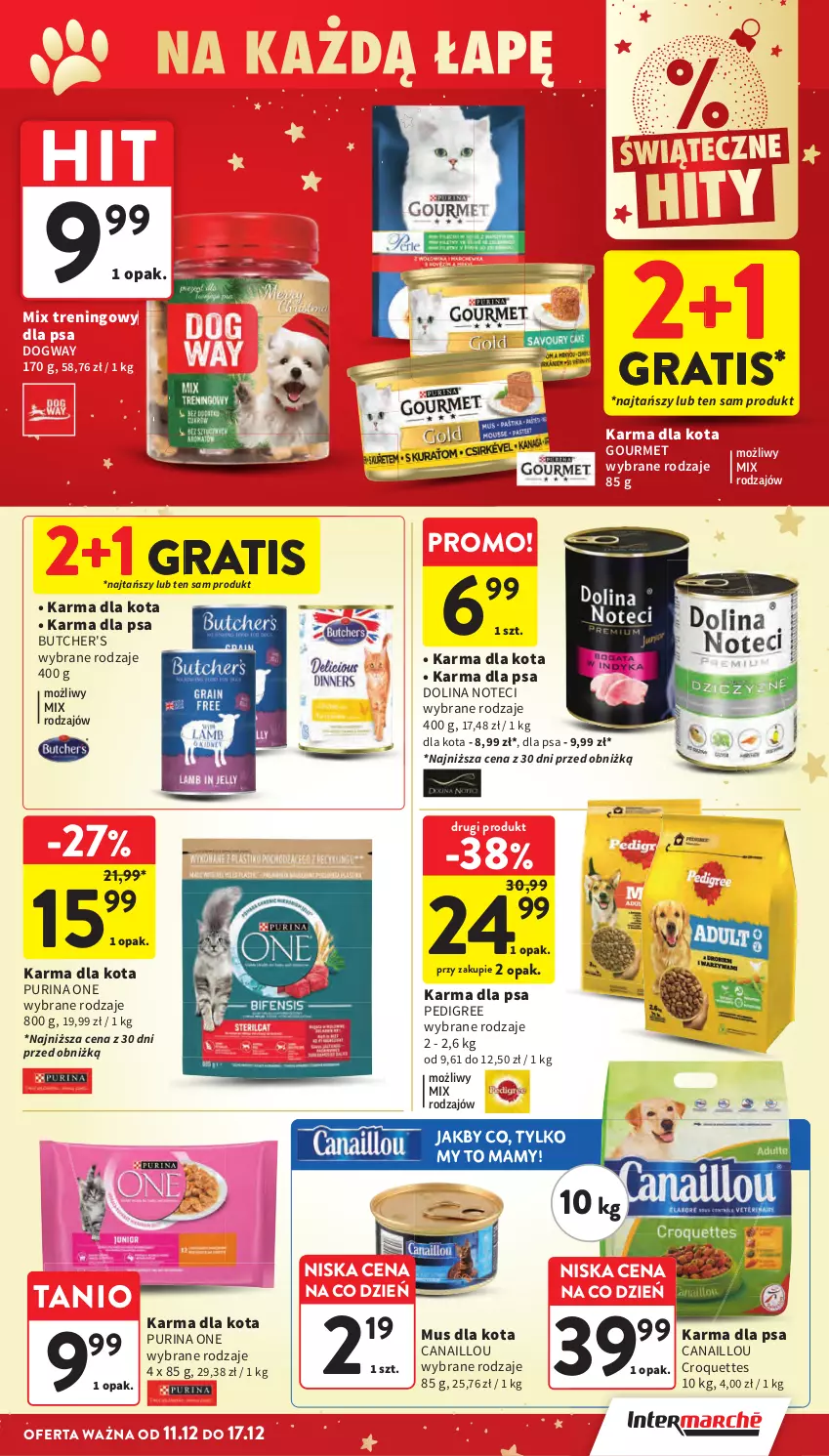 Gazetka promocyjna Intermarche - Gazetka promocyjna - ważna 11.12 do 17.12.2025 - strona 46 - produkty: Butcher's, Canaillou, Gra, Mus, Pedigree, Pur, Purina