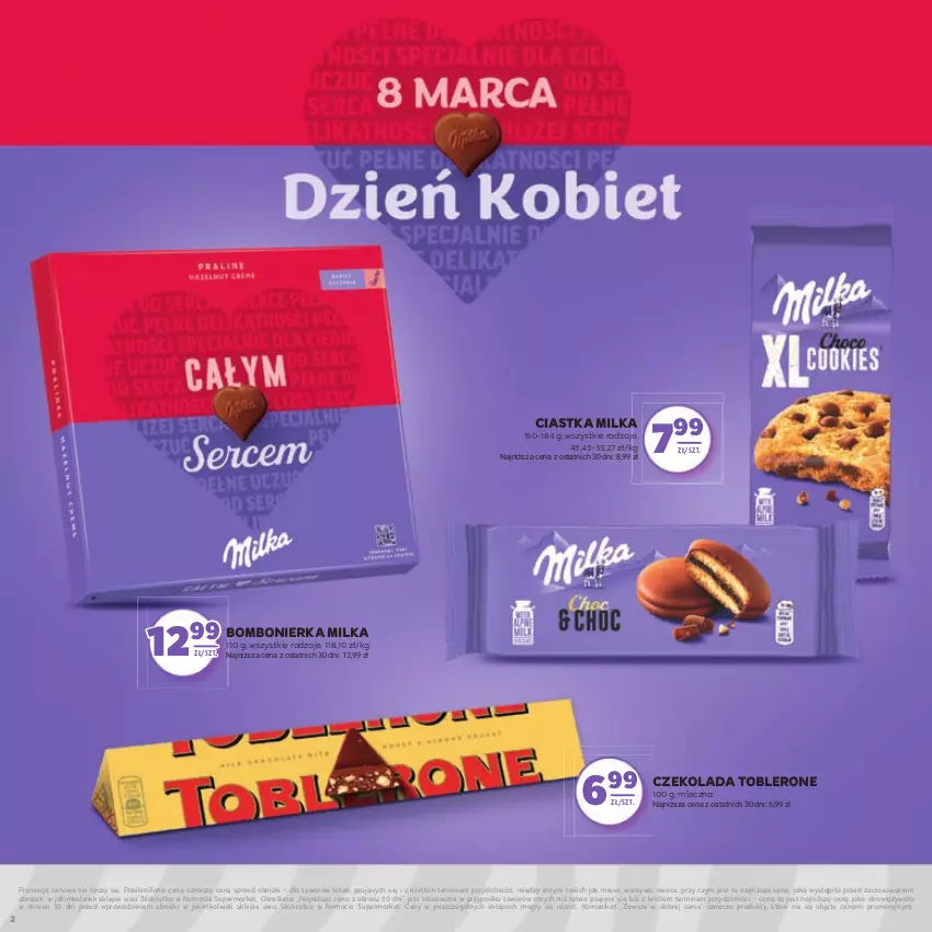 Gazetka promocyjna Stokrotka - Dzień kobiet - ważna 27.02 do 13.03.2025 - strona 2 - produkty: Ciastka, Czekolada, Mięso, Milka, Owoce, Toblerone, Warzywa