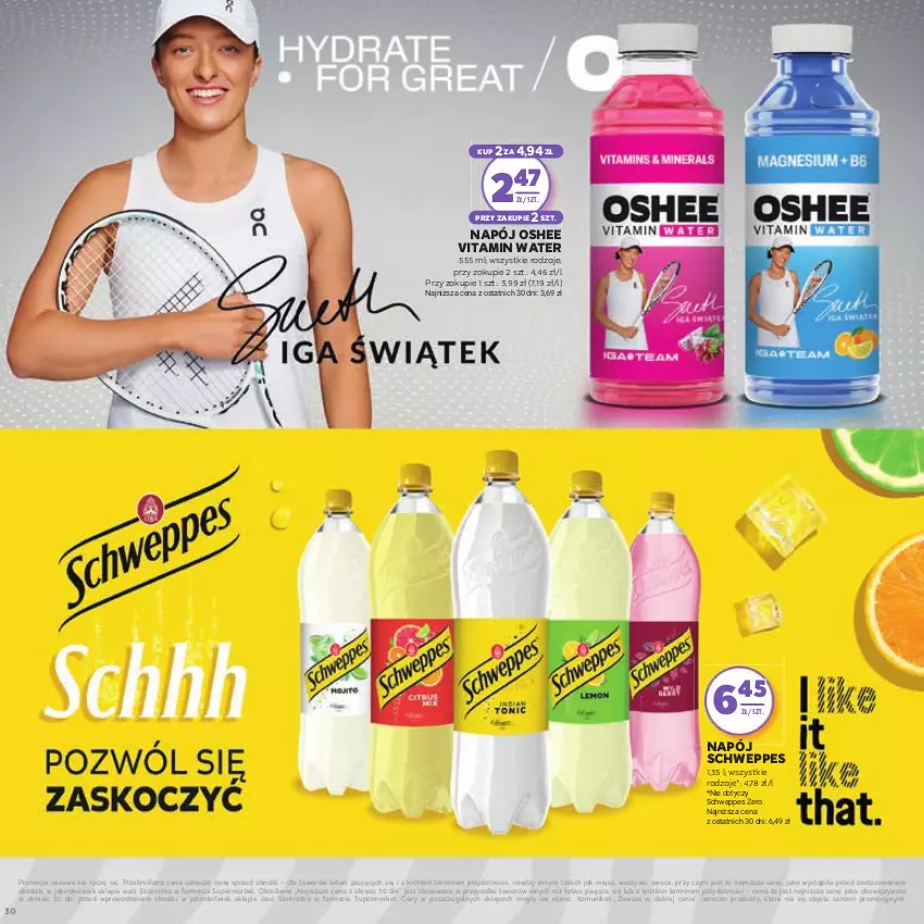 Gazetka promocyjna Stokrotka - Dzień kobiet - ważna 27.02 do 13.03.2025 - strona 30 - produkty: Mięso, Napój, Oshee, Owoce, Schweppes, Warzywa