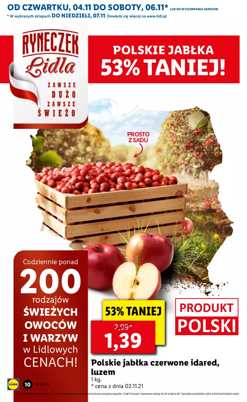 Gazetka promocyjna Lidl - GAZETKA - ważna 04.11 do 07.11.2021 - strona 10 - produkty: Jabłka