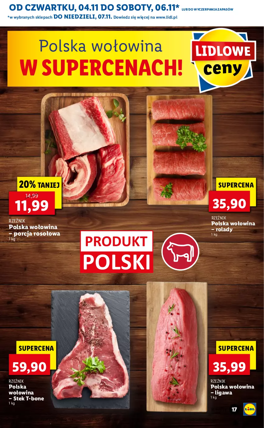 Gazetka promocyjna Lidl - GAZETKA - ważna 04.11 do 07.11.2021 - strona 17 - produkty: Por, Stek, Wołowina