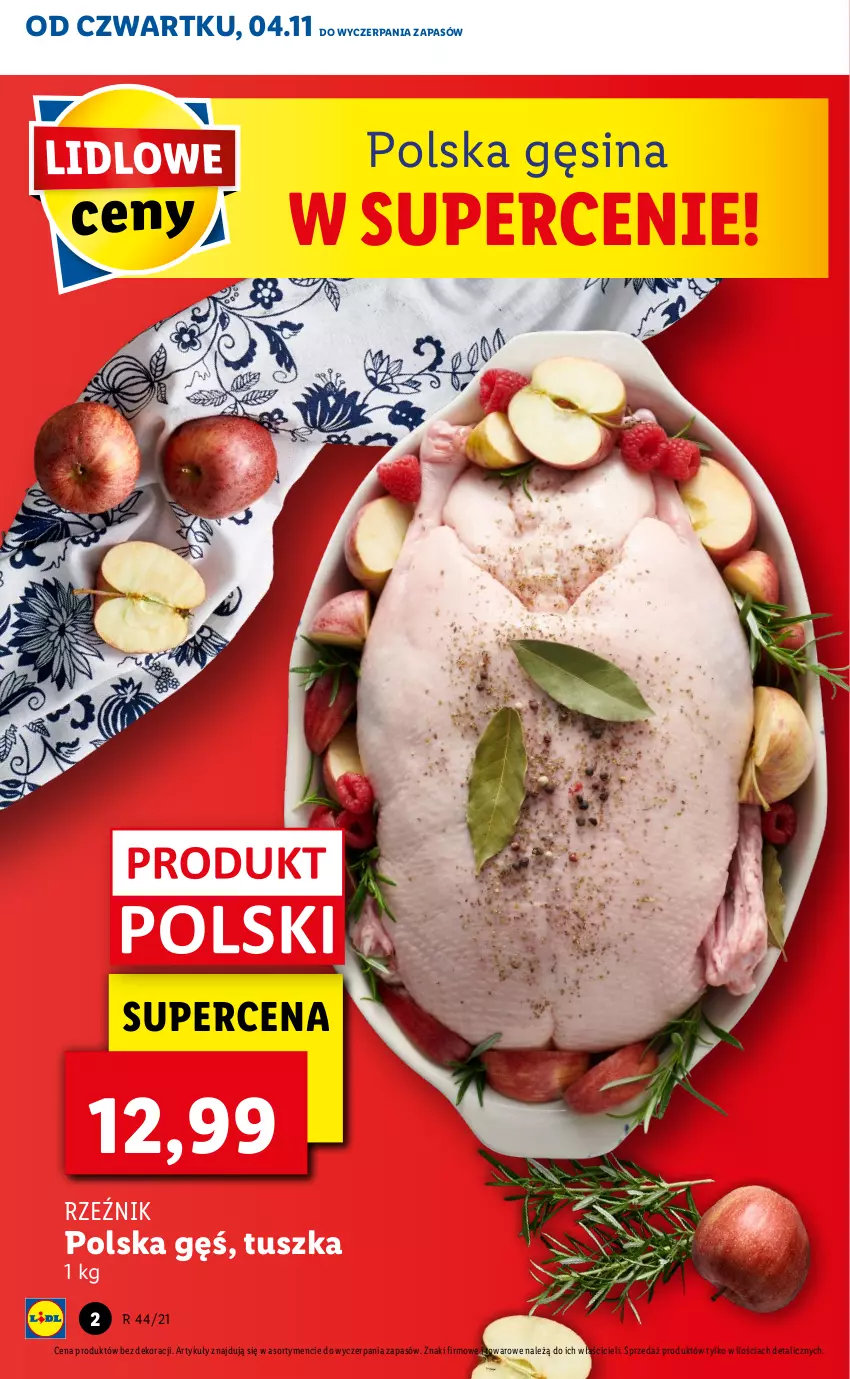 Gazetka promocyjna Lidl - GAZETKA - ważna 04.11 do 07.11.2021 - strona 2 - produkty: Fa, Mięso, Schab wieprzowy, Tusz