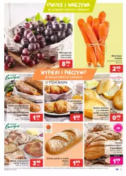 Gazetka promocyjna Carrefour - Gazetka Carrefour - Gazetka - ważna od 19.04 do 19.04.2021 - strona 3 - produkty: Piec, Warzywa, Bagietka, Winogrona, Półka, Pieczywo, Półbagietka, Owoce, Chleb, Wino, Bułka