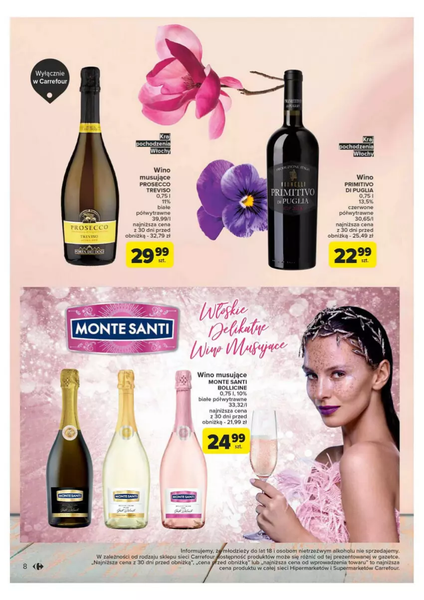 Gazetka promocyjna Carrefour - ważna 20.05 do 01.06.2024 - strona 11 - produkty: Monte, Mus, Prosecco, Wino, Wino musujące