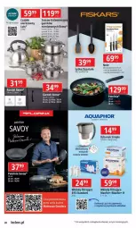 Gazetka promocyjna E Leclerc - Gazetka - ważna od 02.03 do 02.03.2024 - strona 13 - produkty: Noż, Gin, Dzbanek, Garnek, Czajnik, Fiskars, Aquaphor, Patelnia, Rondel