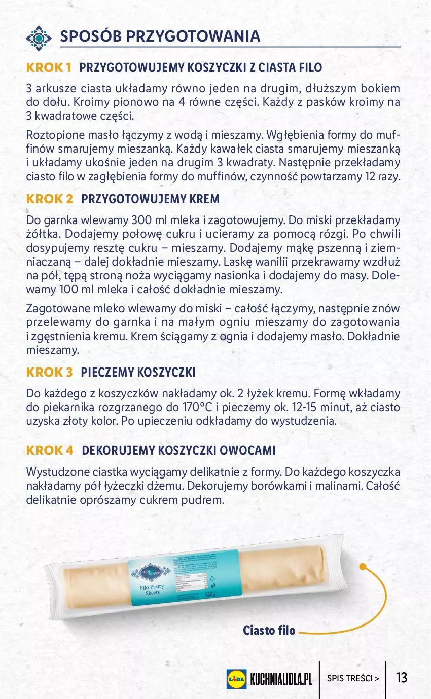 Gazetka promocyjna Lidl - KATALOG ORIENTALNY - ważna 19.04 do 23.04.2022 - strona 13 - produkty: Borówka, Ciastka, Dżem, Kawa, Kosz, Masło, Mleko, Noż, Piec, Piekarnik, Top, Wałek