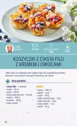 Gazetka promocyjna Lidl - KATALOG ORIENTALNY - Gazetka - ważna od 23.04 do 23.04.2022 - strona 12 - produkty: Ser, Por, Koc, Cukier puder, Cukier, Kosz, Dżem, Maliny, Mąka, Puder, Deser, Mąka pszenna, Woda, Masło, Mleko