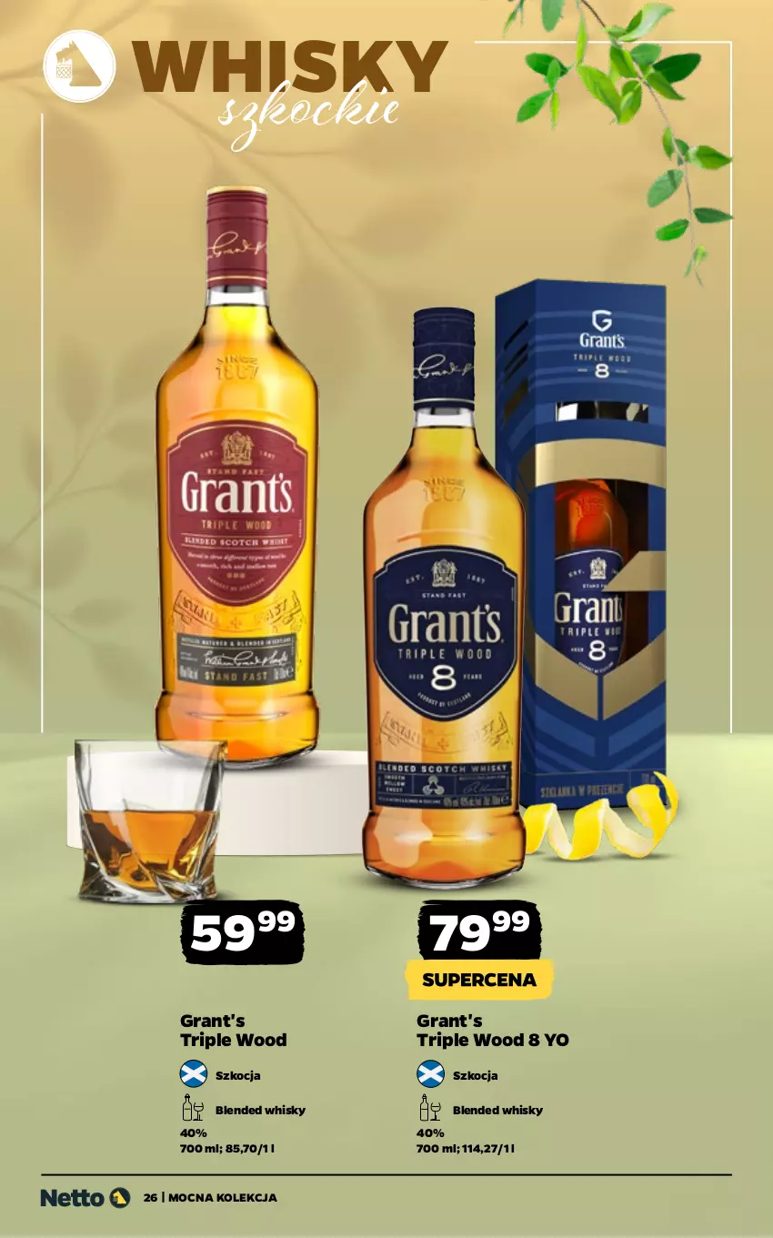 Gazetka promocyjna Netto - Alkohole - Mocne - ważna 16.03 do 29.03.2026 - strona 26 - produkty: Gra, Grant's, Koc, Whisky