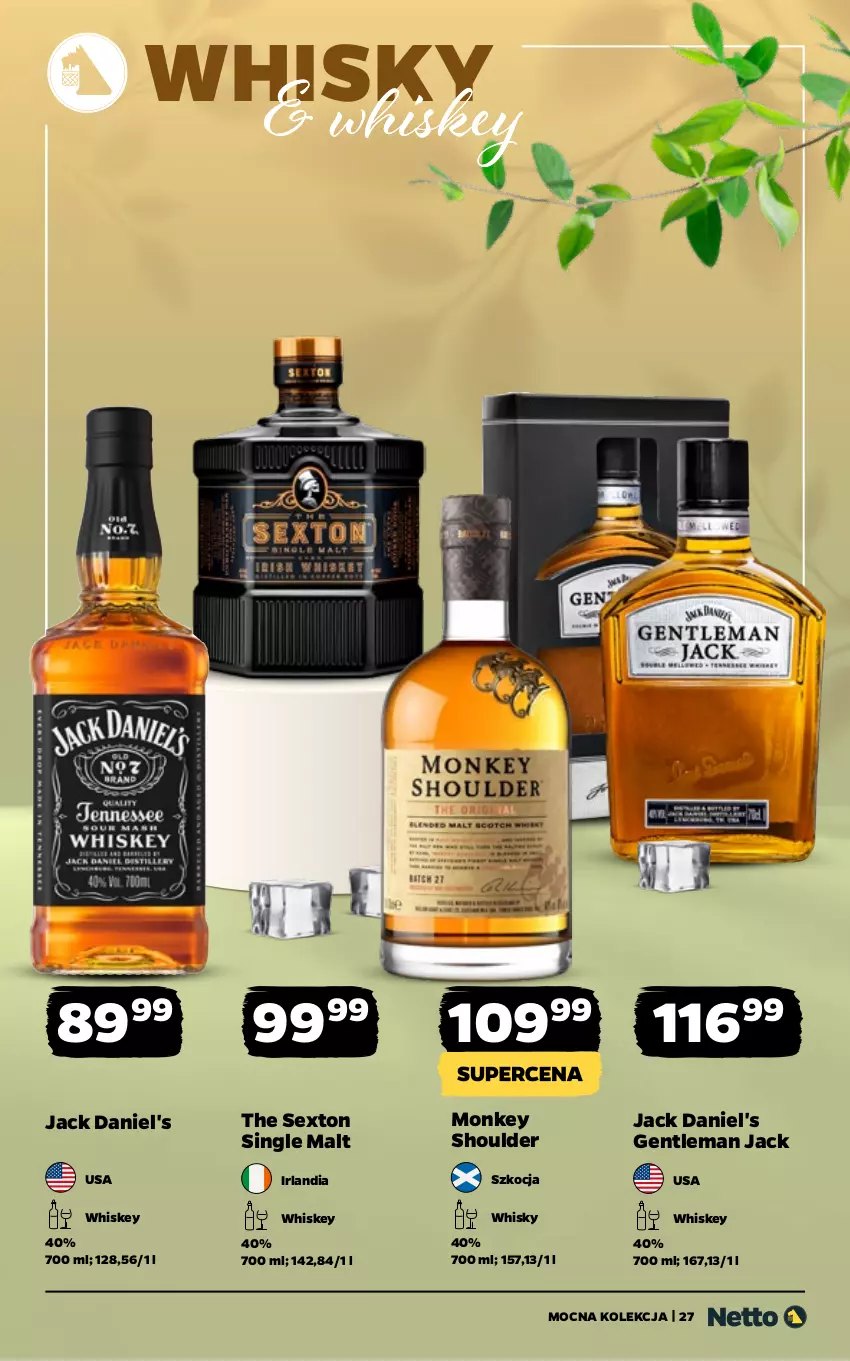 Gazetka promocyjna Netto - Alkohole - Mocne - ważna 16.03 do 29.03.2026 - strona 27 - produkty: Jack Daniel's, Koc, Whiskey, Whisky