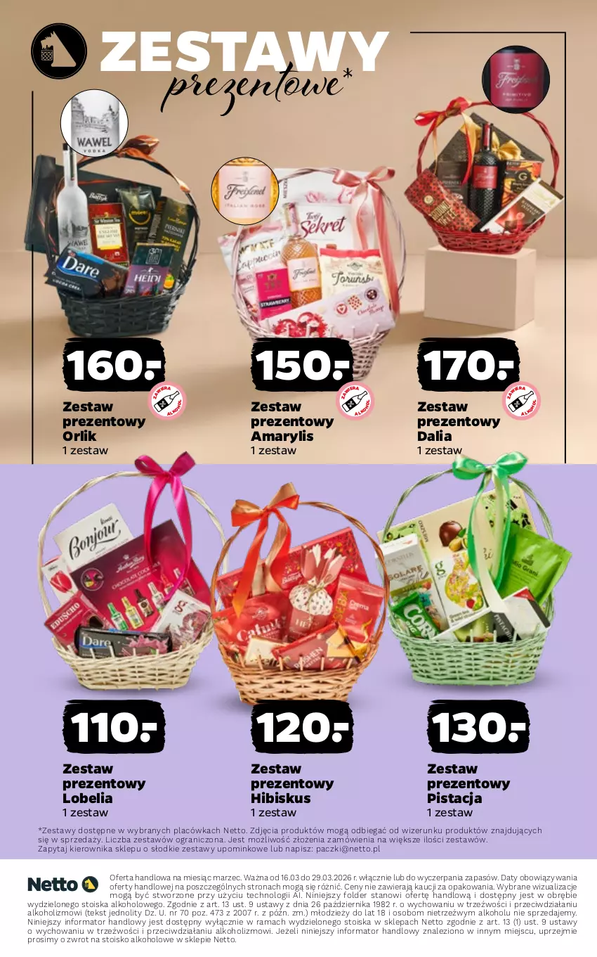 Gazetka promocyjna Netto - Alkohole - Mocne - ważna 16.03 do 29.03.2026 - strona 29 - produkty: Amarylis, Gra, Hibiskus, Rama, Zestaw prezentowy