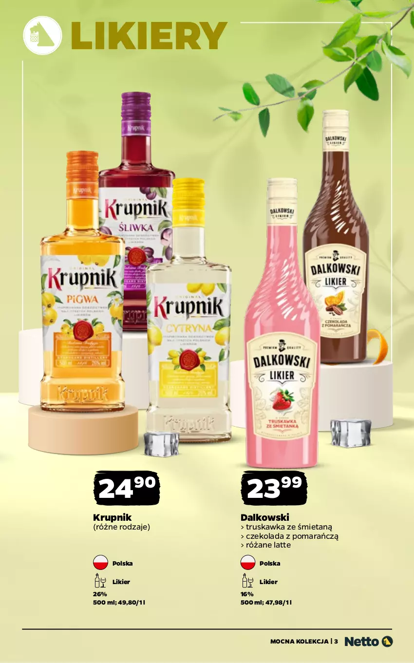 Gazetka promocyjna Netto - Alkohole - Mocne - ważna 16.03 do 29.03.2026 - strona 3 - produkty: Czekolada, Krupnik, Likier, Róża