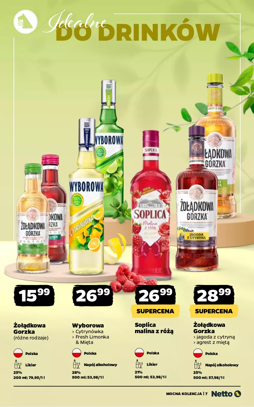 Gazetka promocyjna Netto - Alkohole - Mocne - ważna 16.03 do 29.03.2026 - strona 7 - produkty: Gres, Likier, Limonka, Mięta, Napój, Soplica, Wyborowa