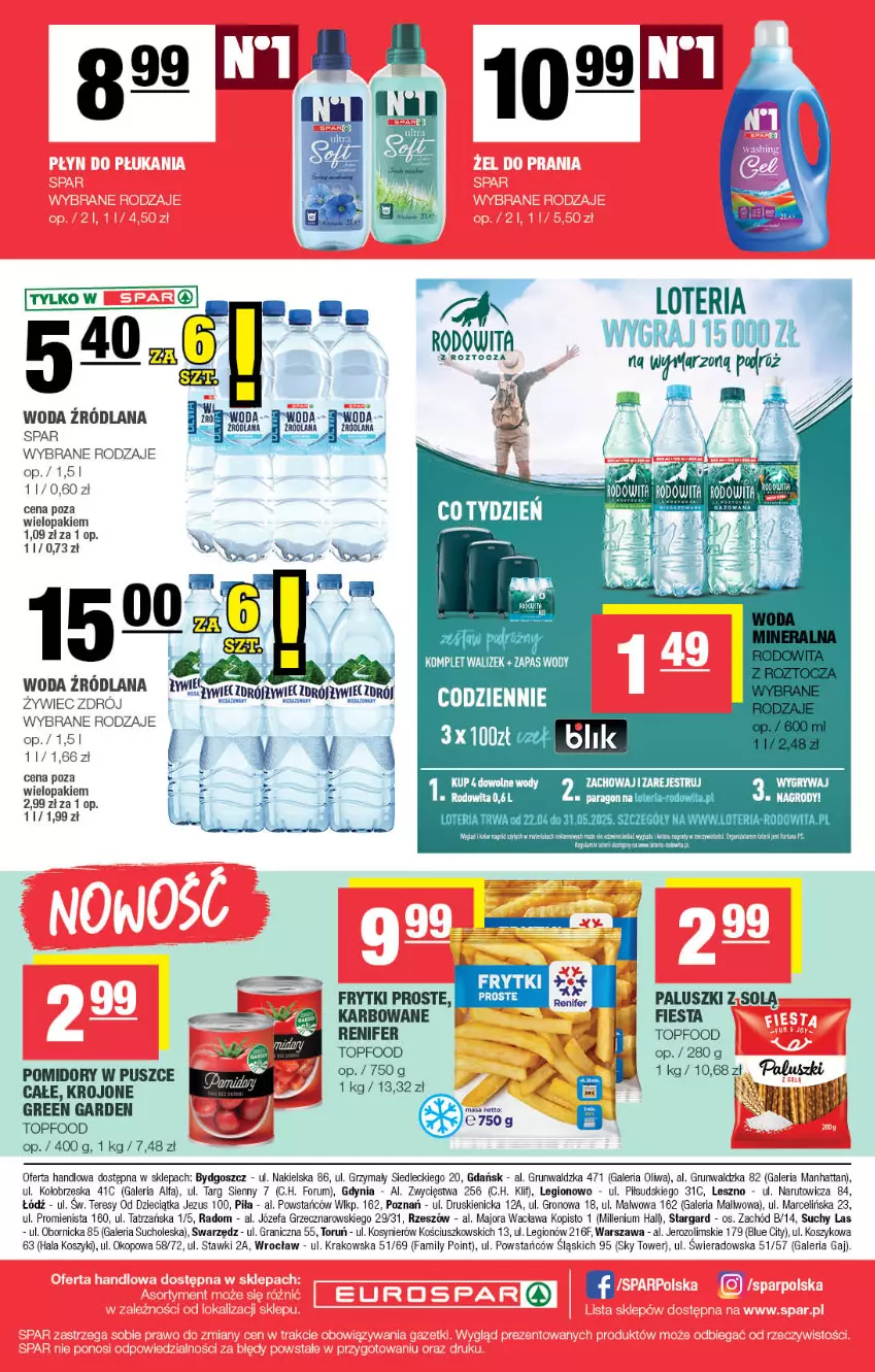 Gazetka promocyjna Spar - EuroSpar - ważna 04.05 do 14.05.2025 - strona 16 - produkty: Dzieci, Fa, Frytki, Gra, Kosz, LANA, Oliwa, Pomidory, Renifer, Rum, Top, Woda