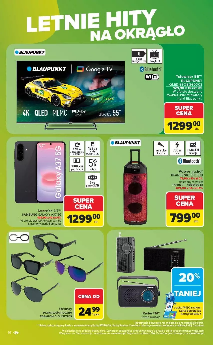 Gazetka promocyjna Carrefour - Gazetka Carrefour w SUMIE same ostatnie sztuki i letnie hity - ważna 27.07 do 08.08.2026 - strona 14 - produkty: Fa, Gala, Power audio, Samsung, Smartfon