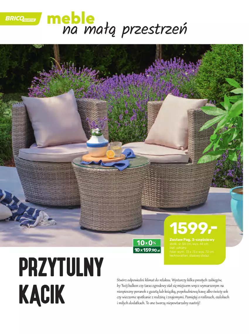 Gazetka promocyjna Bricomarche - Gazetka - ważna 30.03 do 14.05.2022 - strona 14 - produkty: Fotel, Gin, Lampa, Latarnia, Meble, Mięta, Mus, Ozdoba, Por, Przewód, Sok, Stolik