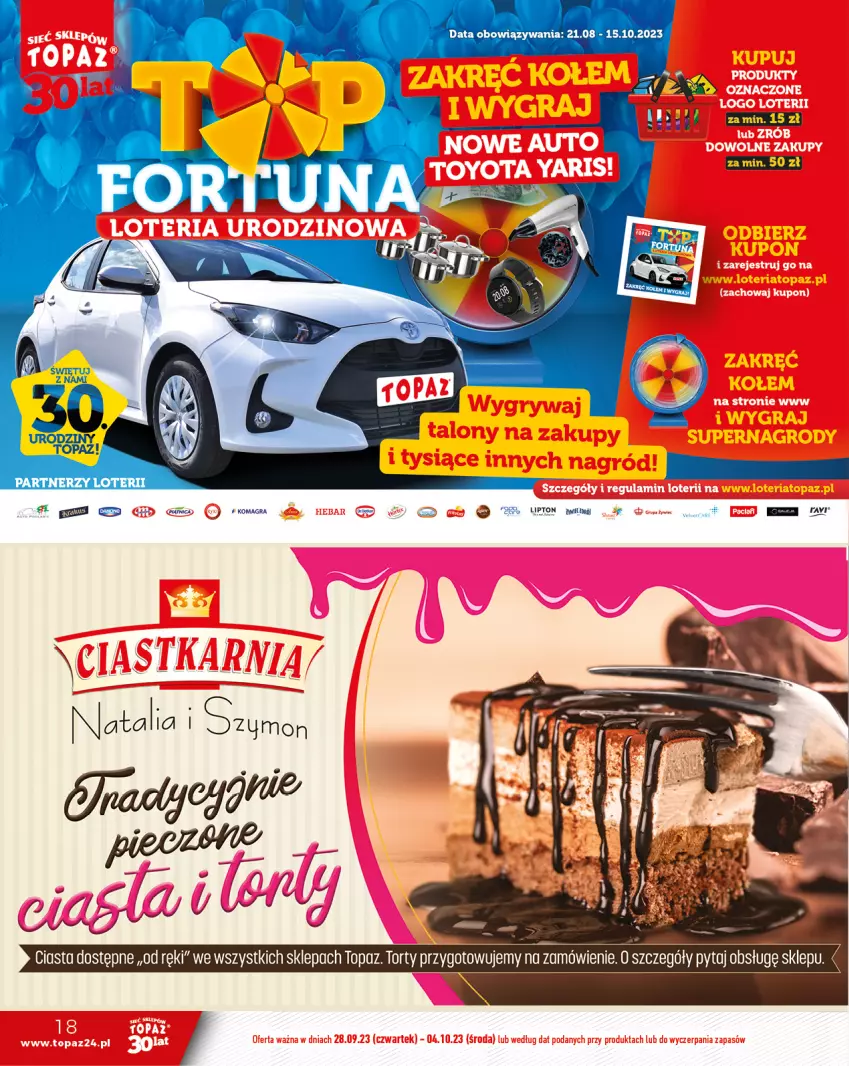 Gazetka promocyjna Topaz - Gazetka - ważna 28.09 do 04.10.2023 - strona 18 - produkty: Gra, Lipton, Top