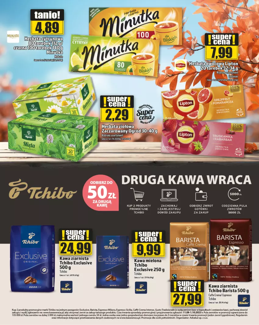 Gazetka promocyjna Topaz - Gazetka - ważna 28.09 do 04.10.2023 - strona 19 - produkty: Dada, Gra, Herbata, Kawa, Kawa ziarnista, Ogród, Rum, Tchibo, Tchibo Barista