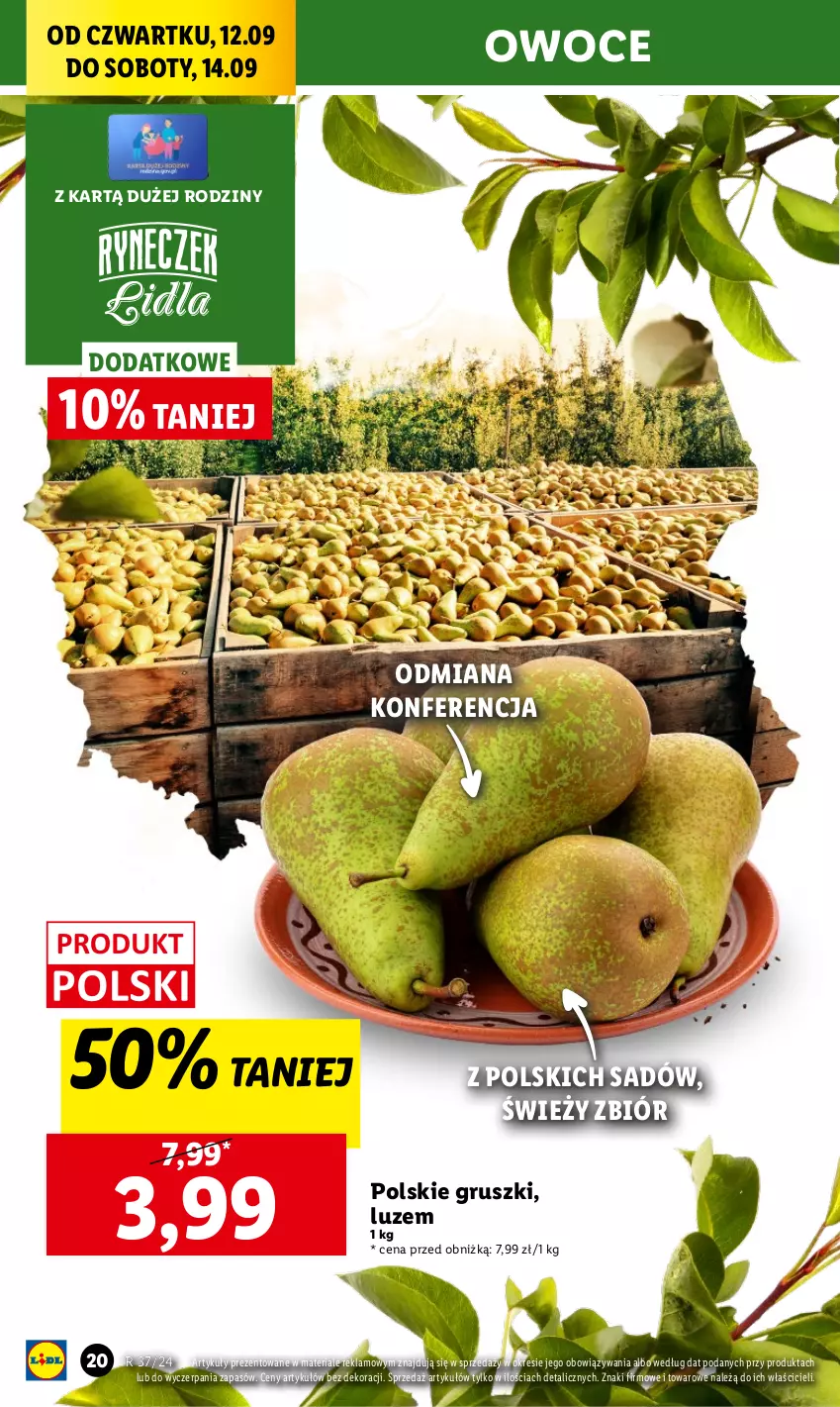 Gazetka promocyjna Lidl - GAZETKA - ważna 12.09 do 14.09.2024 - strona 22 - produkty: Chleb, Gruszki, Owoce, Ser