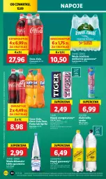 Gazetka promocyjna Lidl - GAZETKA - Gazetka - ważna od 14.09 do 14.09.2024 - strona 44 - produkty: Napój energetyczny, Coca-Cola, Napoje, LANA, Tiger, Schweppes, Napój gazowany, Fanta, Woda, Sprite, Napój, Fa