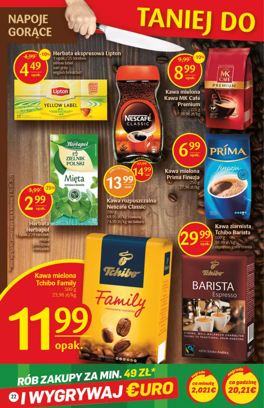 Gazetka promocyjna Delikatesy Centrum - Gazetka Delikatesy Centrum - ważna 08.07 do 14.07.2021 - strona 22 - produkty: BIC, Fa, Herbata, Kawa, Kawa mielona, Kawa ziarnista, Kiwi, Lipton, Napoje, Rum, Tchibo