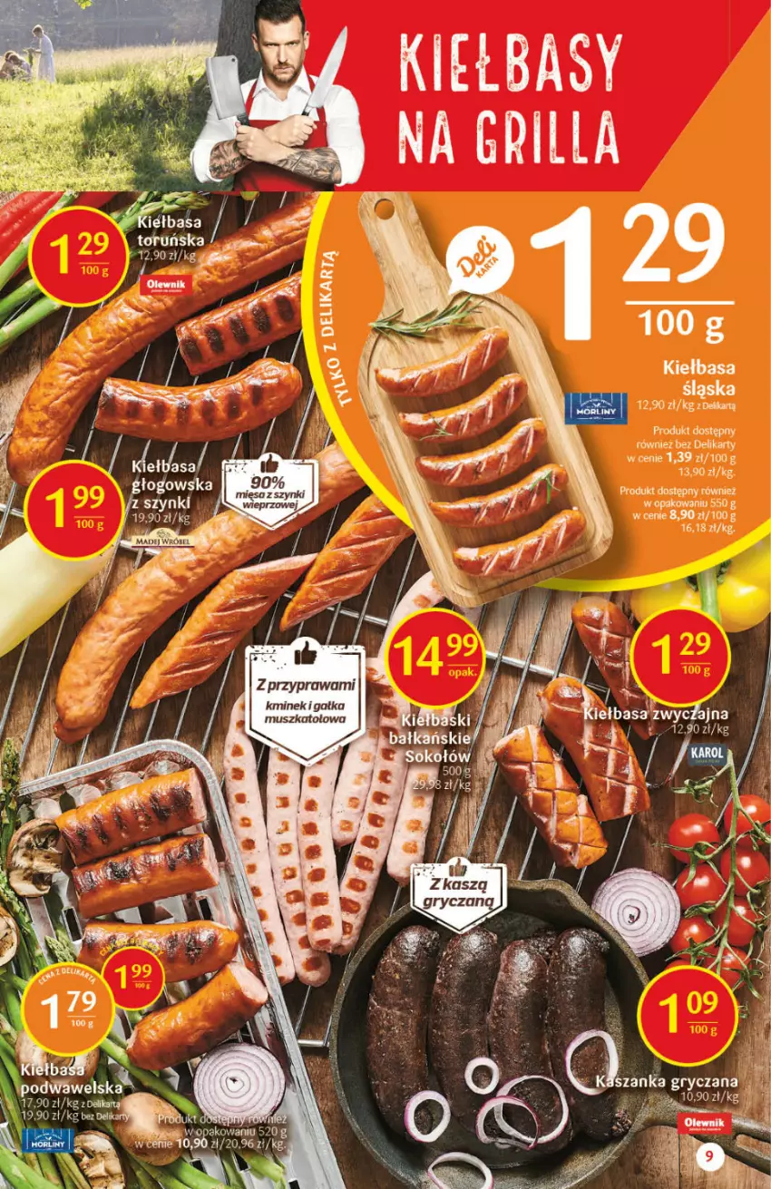 Gazetka promocyjna Delikatesy Centrum - Gazetka Delikatesy Centrum - ważna 08.07 do 14.07.2021 - strona 9 - produkty: Gałka, Gry, Kiełbasa, Kiełbasa śląska, Kminek, Wawel