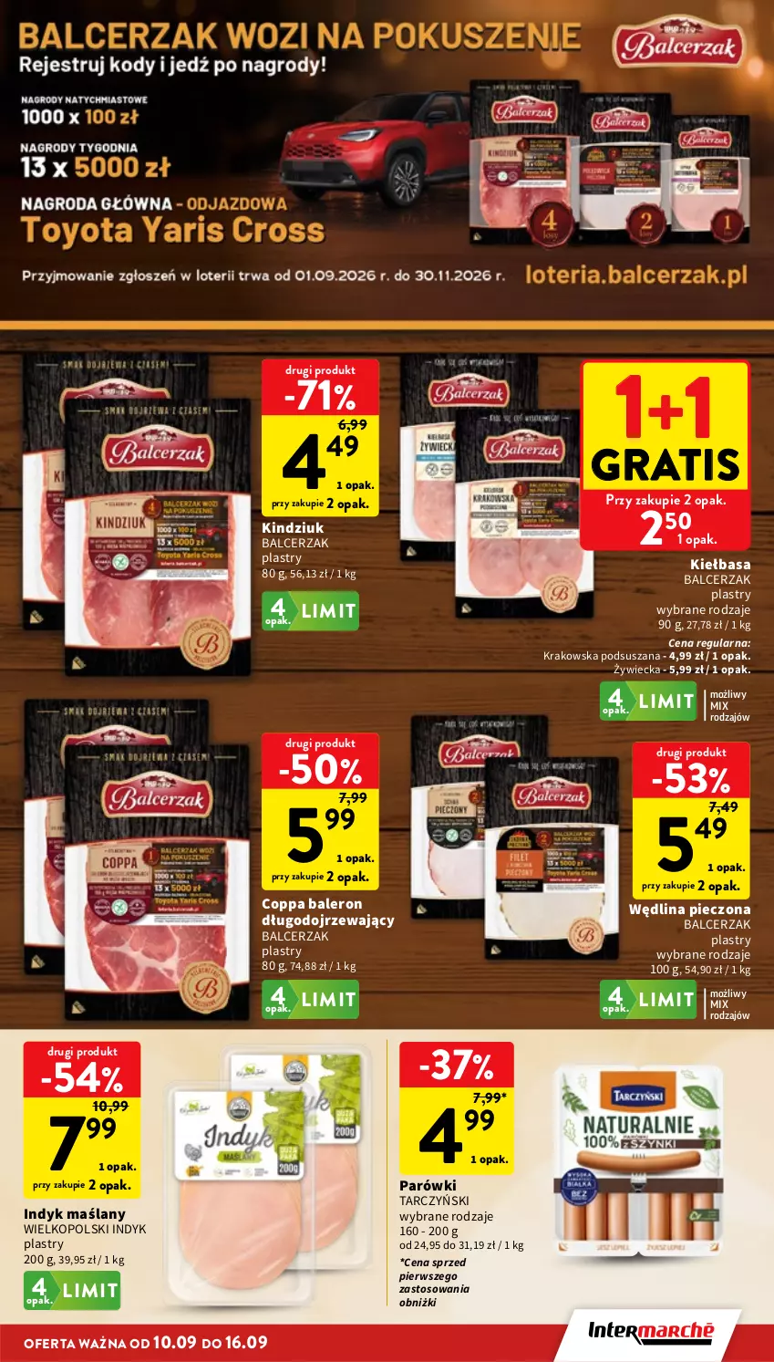 Gazetka promocyjna Intermarche - Gazetka promocyjna - ważna 10.09 do 16.09.2026 - strona 15 - produkty: Gra, Kiełbasa, Kindziuk, Parówki, Piec, Tarczyński, Wędlina