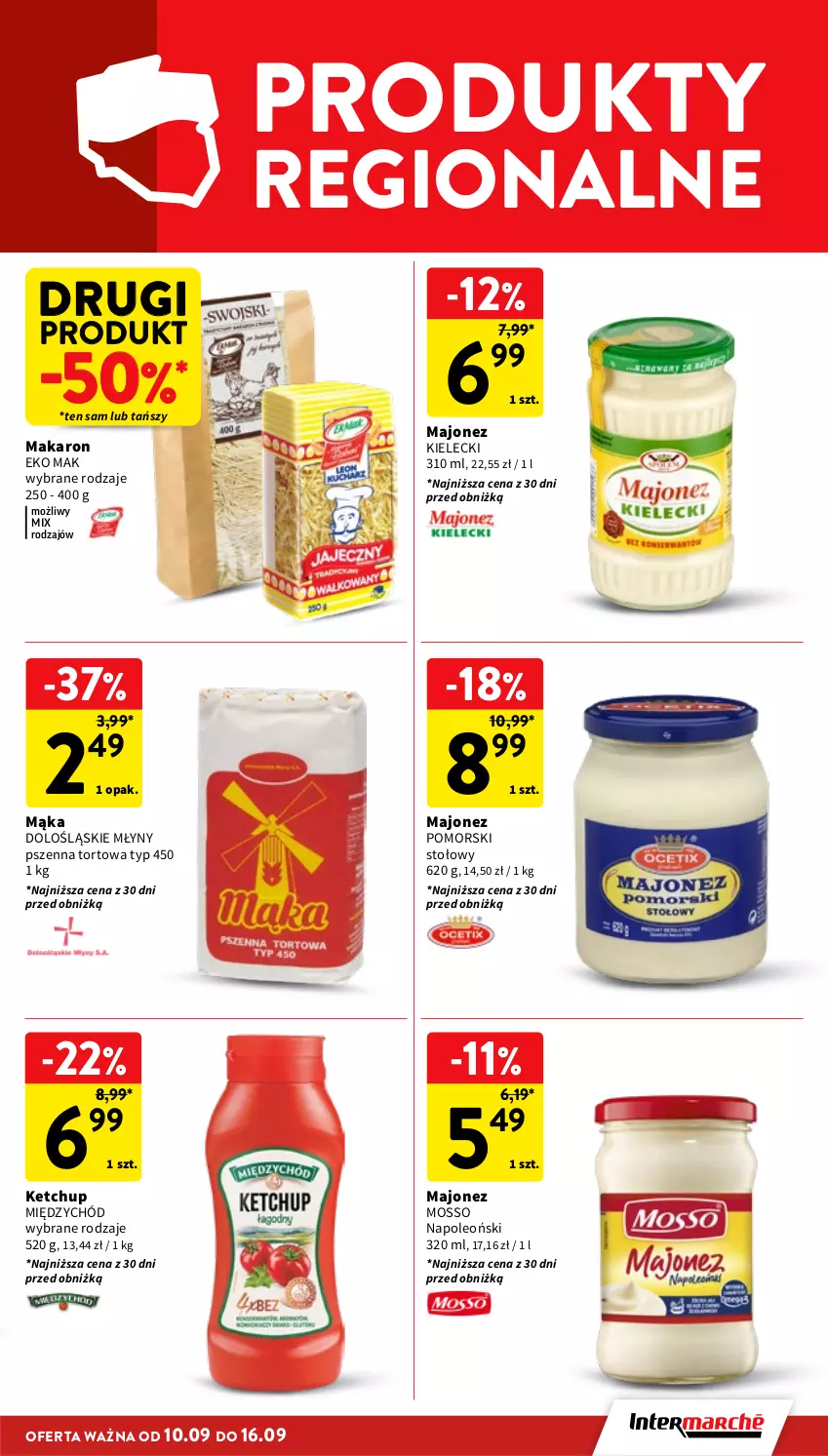 Gazetka promocyjna Intermarche - Gazetka promocyjna - ważna 10.09 do 16.09.2026 - strona 27 - produkty: Ketchup, Majonez, Mąka, Makaron, Oleo