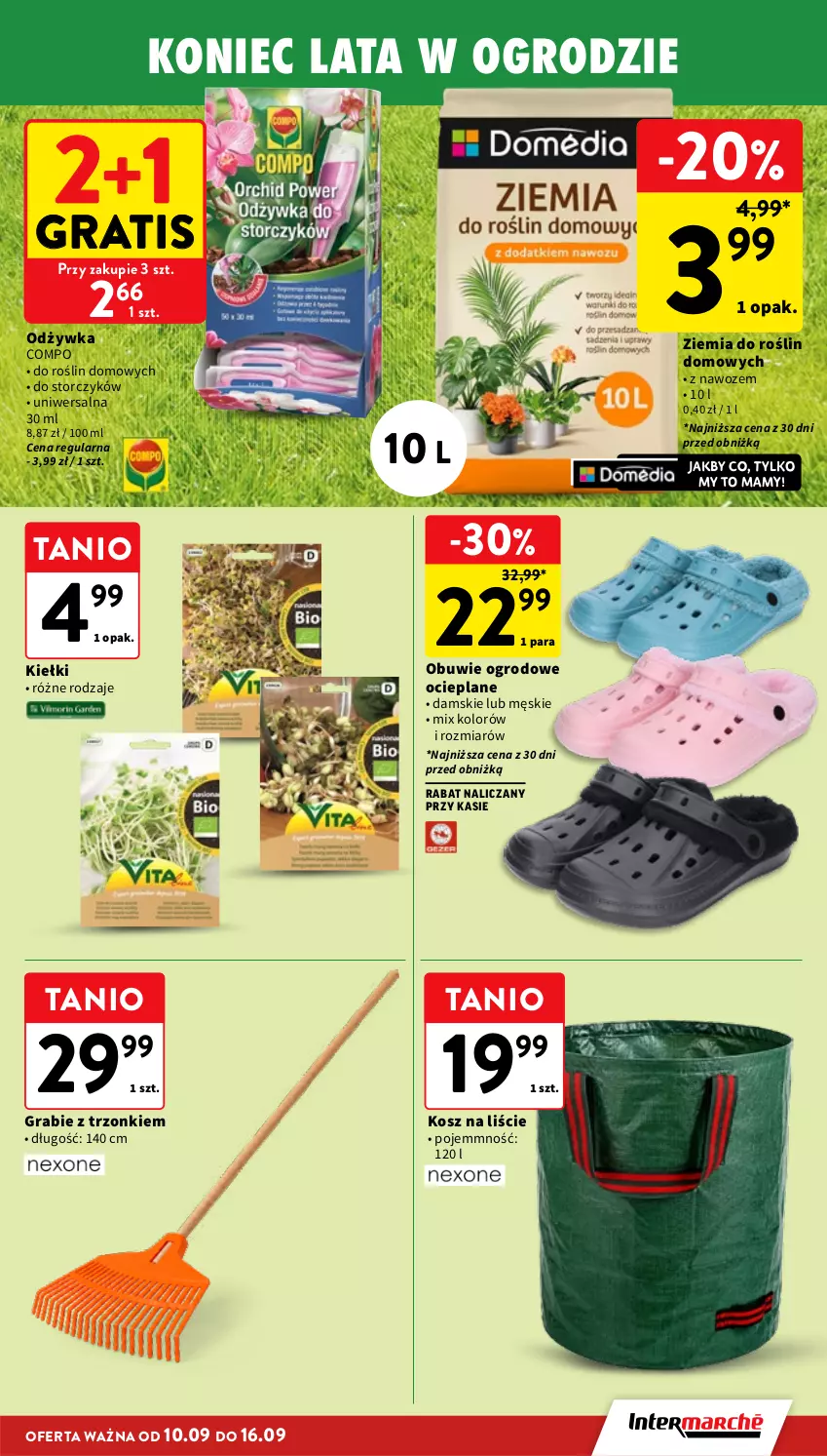 Gazetka promocyjna Intermarche - Gazetka promocyjna - ważna 10.09 do 16.09.2026 - strona 35 - produkty: Gra, Kiełki, Kosz, Obuwie, Odżywka, Storczyk