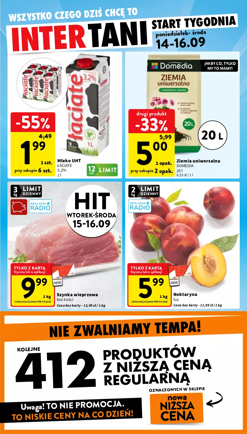 Gazetka promocyjna Intermarche - Gazetka promocyjna - ważna 10.09 do 16.09.2026 - strona 40 - produkty: Mleko, Nektar, Olej, Szynka, Szynka wieprzowa, Waga