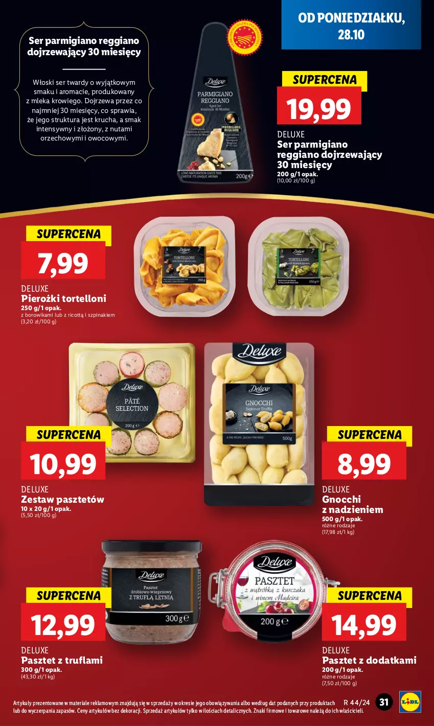 Gazetka promocyjna Lidl - GAZETKA - ważna 28.10 do 29.10.2024 - strona 37 - produkty: Gnocchi, Pasztet, Ser, Szpinak, Tortelloni