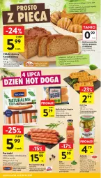 Gazetka promocyjna Intermarche - Gazetka promocyjna - Gazetka - ważna od 09.07 do 09.07.2025 - strona 16 - produkty: Sałatka, Sos, Sok, Mus, Hot dog, Parówki, Sałat, Tarczyński, Parówki hot dog, Chleb, Bułki do hot dogów, Bułka