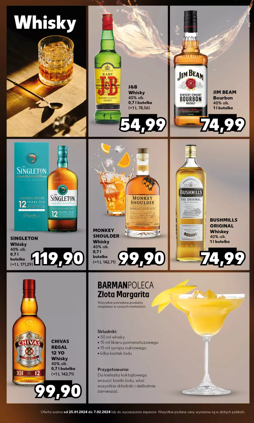 Gazetka promocyjna Kaufland - Barek Kauflandu - ważna 25.01 do 07.02.2024 - strona 6 - produkty: Bourbon, Bushmills, Gin, Jim Beam, Likier, Stek, Syrop, Whiskey, Whisky