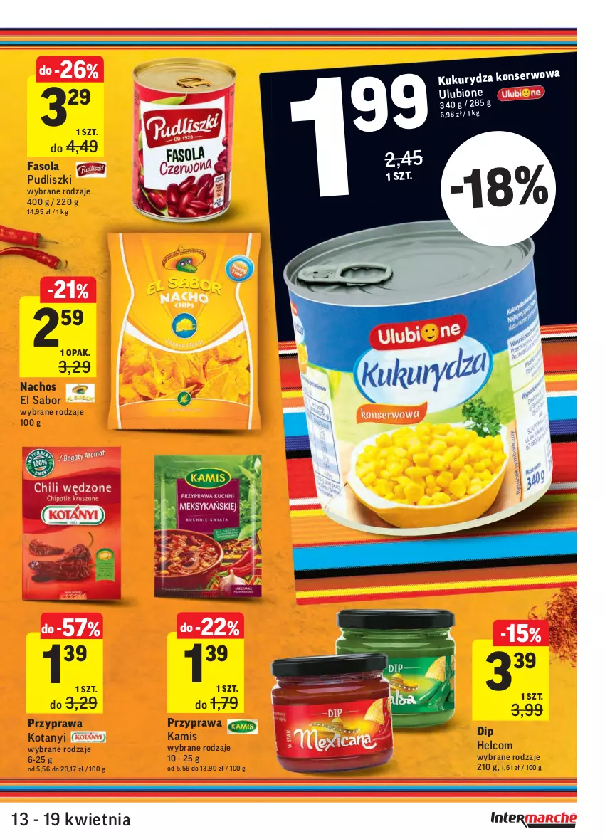 Gazetka promocyjna Intermarche - Gazetka tygodnia - ważna 13.04 do 19.04.2021 - strona 31 - produkty: Fa, Fasola, HELCOM, Kamis, Pudliszki, Ser