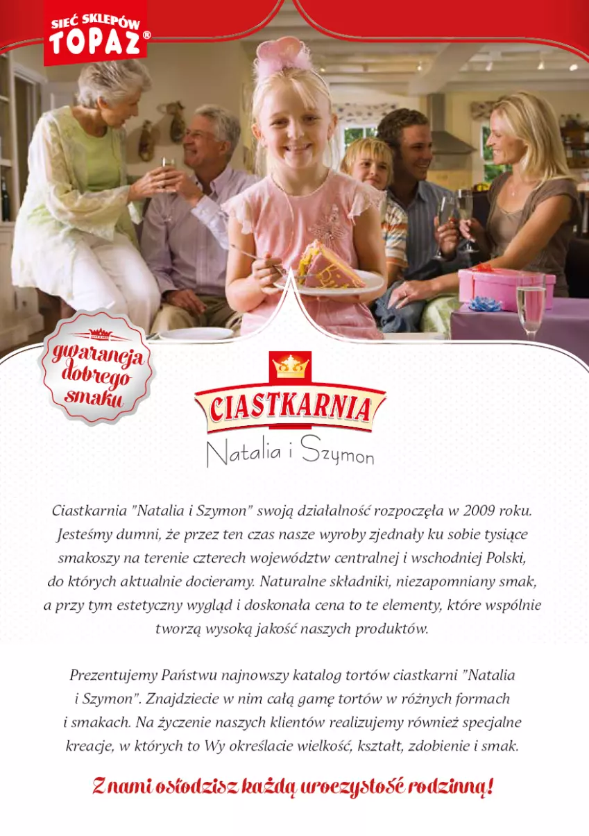 Gazetka promocyjna Topaz - Gazetka - ważna 01.01 do 31.12.2021 - strona 2 - produkty: Ciastka, Dzieci, Kosz, Sok
