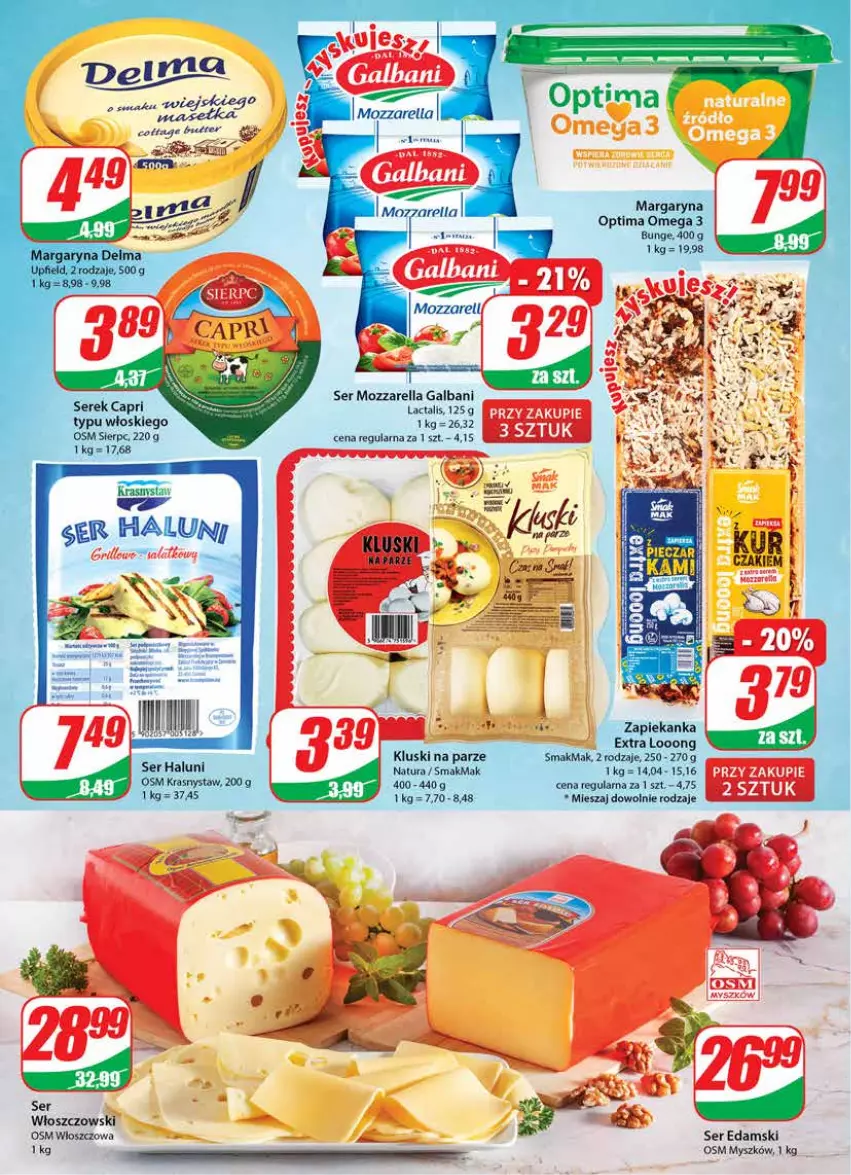 Gazetka promocyjna Dino - Gazetka - ważna 15.06 do 21.06.2022 - strona 14 - produkty: BIC, Edam, Galbani, Kluski na parze, Mozzarella, Mysz, Ser, Włoszczowski, Zapiekanka