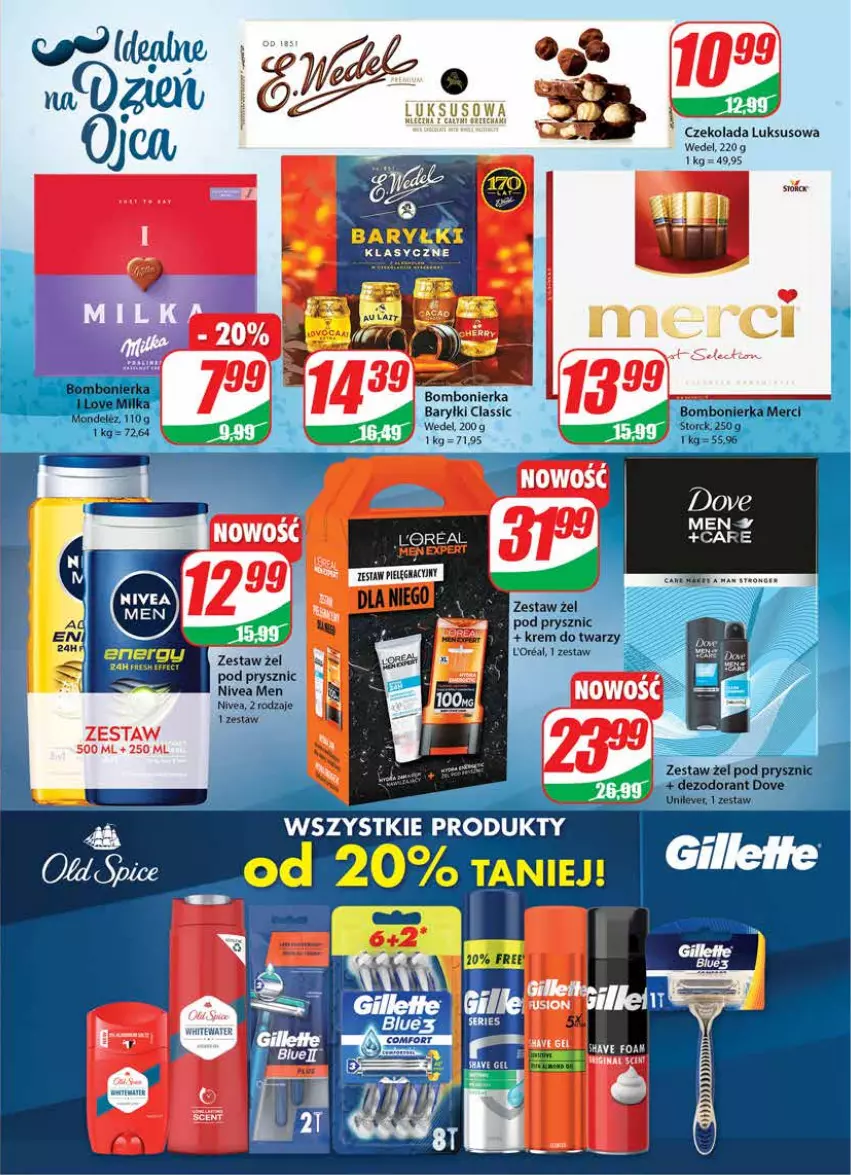 Gazetka promocyjna Dino - Gazetka - ważna 15.06 do 21.06.2022 - strona 19 - produkty: Baryłki, Czekolada, Dezodorant, Dove, Krem do twarzy, Merci, Nivea, Nivea Men