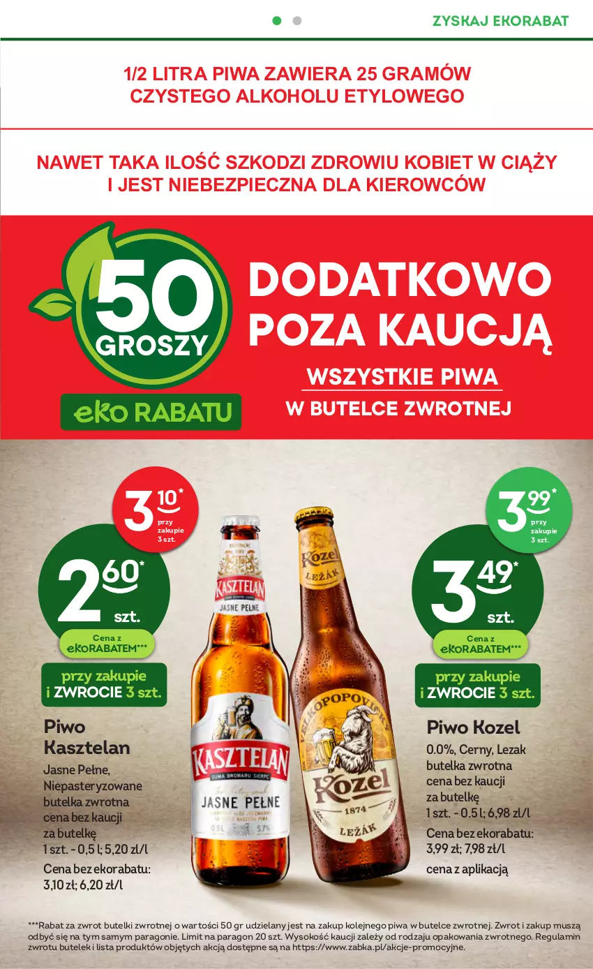 Gazetka promocyjna Żabka - ważna 27.09 do 10.10.2023 - strona 12 - produkty: Gra, Kasztelan, Kozel, Mus, Olej, Piec, Piwa, Piwo, Sok