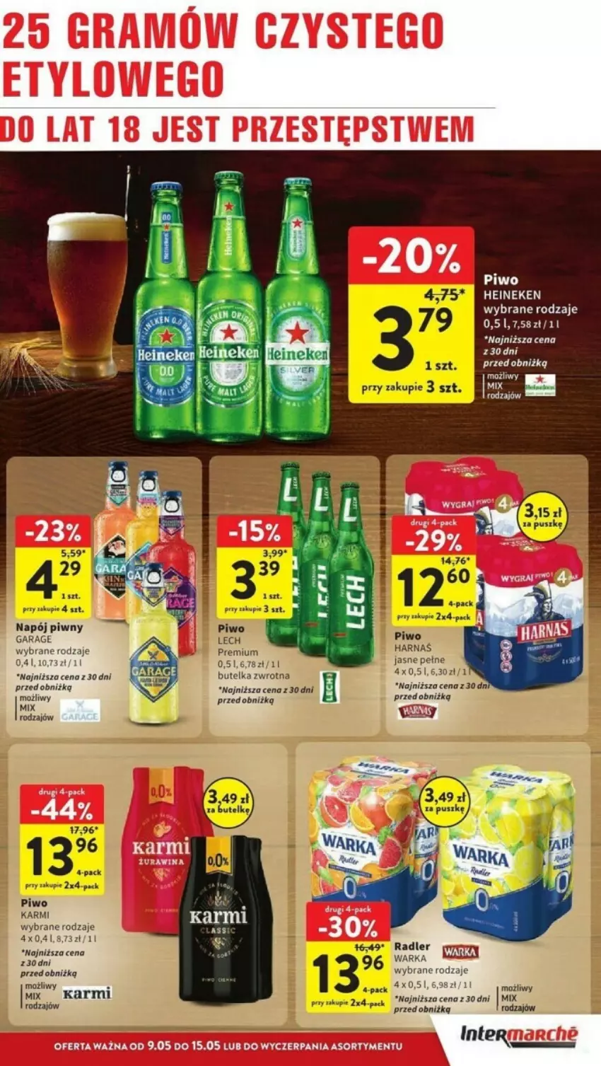 Gazetka promocyjna Intermarche - ważna 09.05 do 15.05.2024 - strona 27 - produkty: Harnaś, Karmi, Napój, Piwo, Radler, Warka