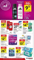 Gazetka promocyjna Intermarche - Gazetka - ważna od 15.05 do 15.05.2024 - strona 29 - produkty: Gin, Listerine, Papier, Old Spice, Dezodorant, Adidas, Tampony, Szampon, Carefree, Wkładki
