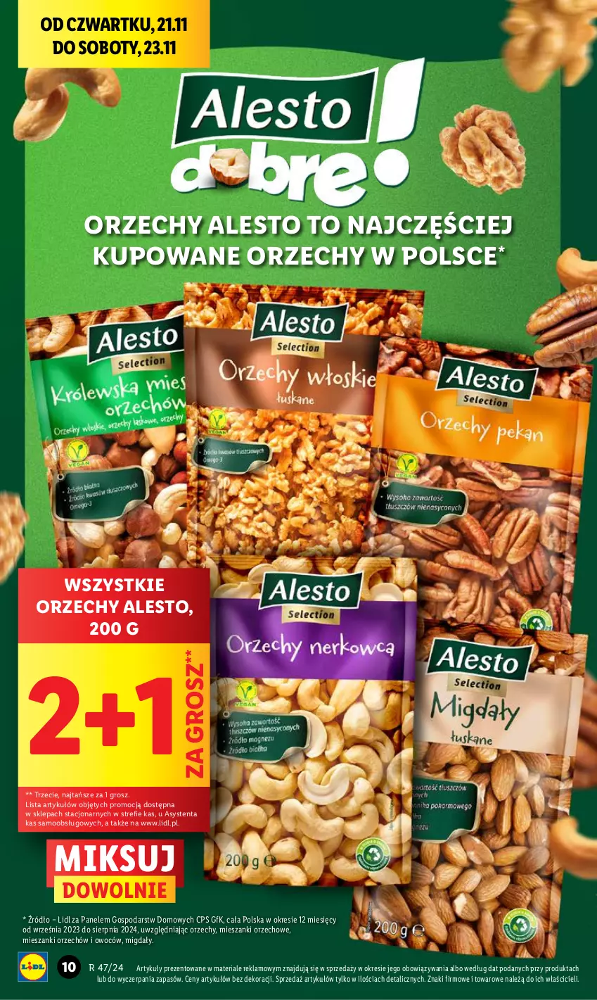 Gazetka promocyjna Lidl - GAZETKA - ważna 21.11 do 23.11.2024 - strona 10 - produkty: Migdały