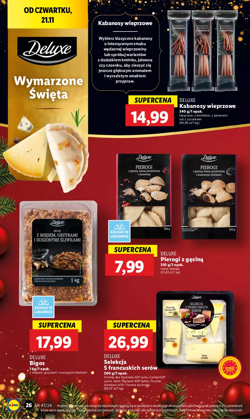 Gazetka promocyjna Lidl - GAZETKA - ważna 21.11 do 23.11.2024 - strona 28 - produkty: Bigos, Kabanos, Pierogi, Ser